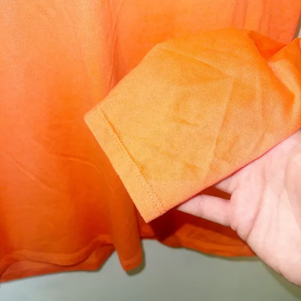 Nike Orange “the Nike tee” athletic cut Dri-fit long sleeve v neck tee - Image 5
