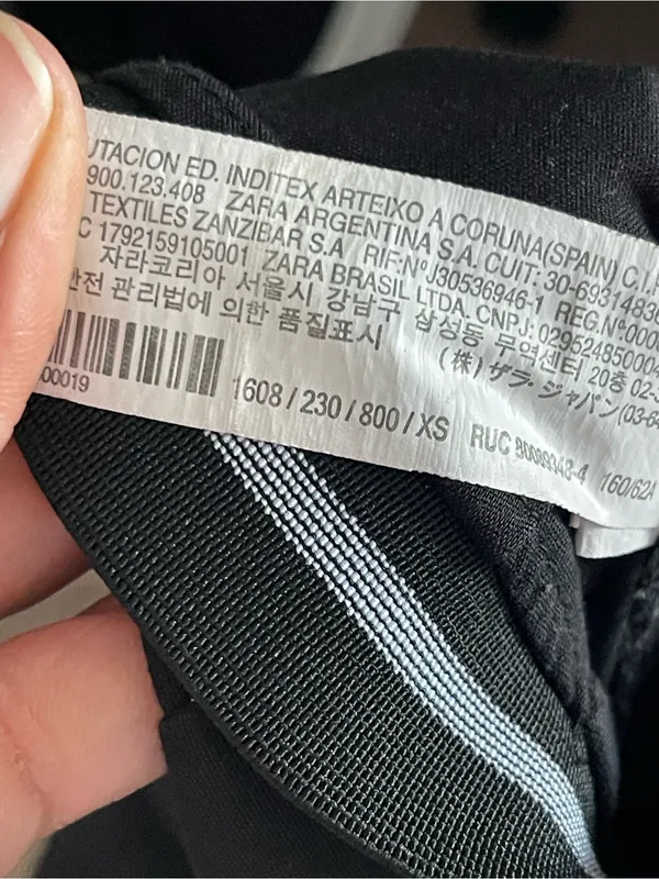 ZARA Black Straight Leg Dress Pants Sz XS - Image 8