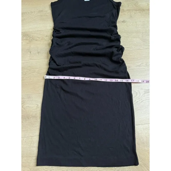 NWT Michael Stars‎ Wren ruched midi ultra rib Black high neck stretch size XL - Image 7