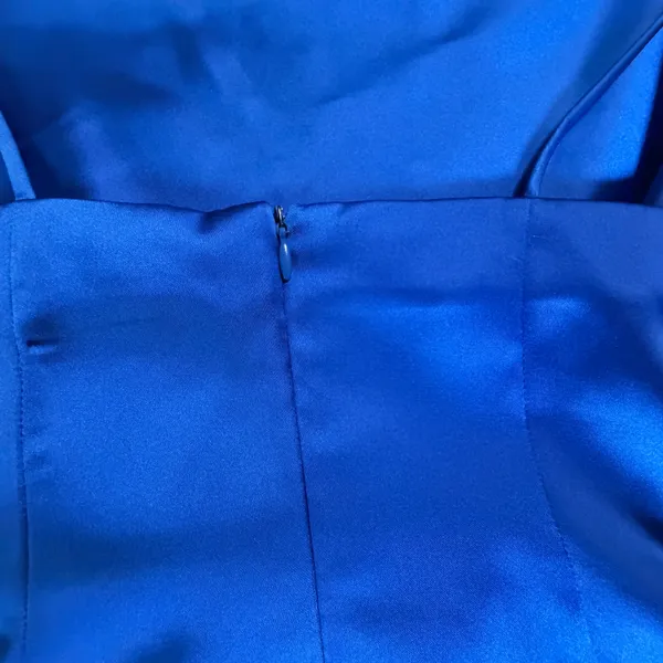 Zara Royal Blue Satin Cowl-Neck Mini Dress - Size Small 💙 - Image 18
