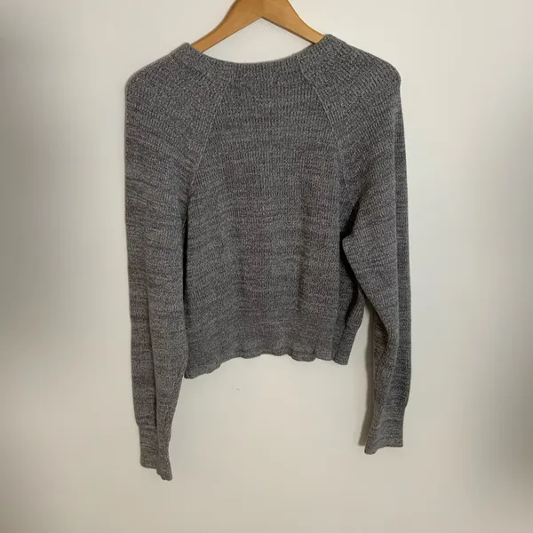 Free‎ People Steel Grey Crewneck Sweater - Image 3