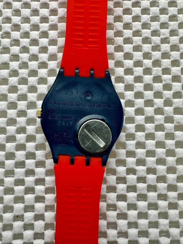 Swatch Watch Blue Flamingo GN114 Vintage 1991 - Image 5