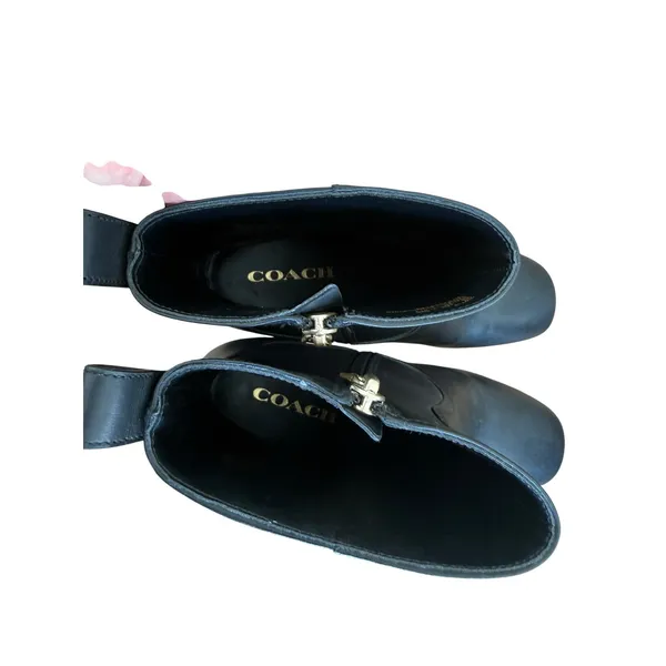 Coach Josephine Wedge Booties Women’s 8 Black Leather CW712 NWOT $278 - Image 6