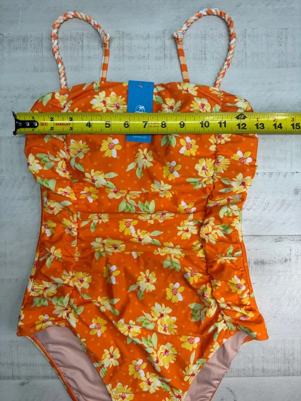 Cupshe Retro Ditsy Square Neck Ruched One Piece Swimsuit - Image 5