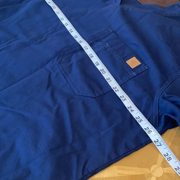 Carhartt Womens V-Neck Short Sleeve Scrub Top size XL Blue - Image 6