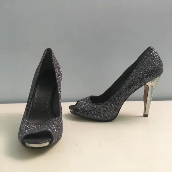 Nine West Sparkly Open Toed Heels‎ - Image 6