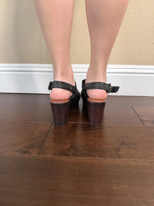 B.O.C. BOC Cecila Clog Block Heel Black with Woodgrain Size 8 - Image 6