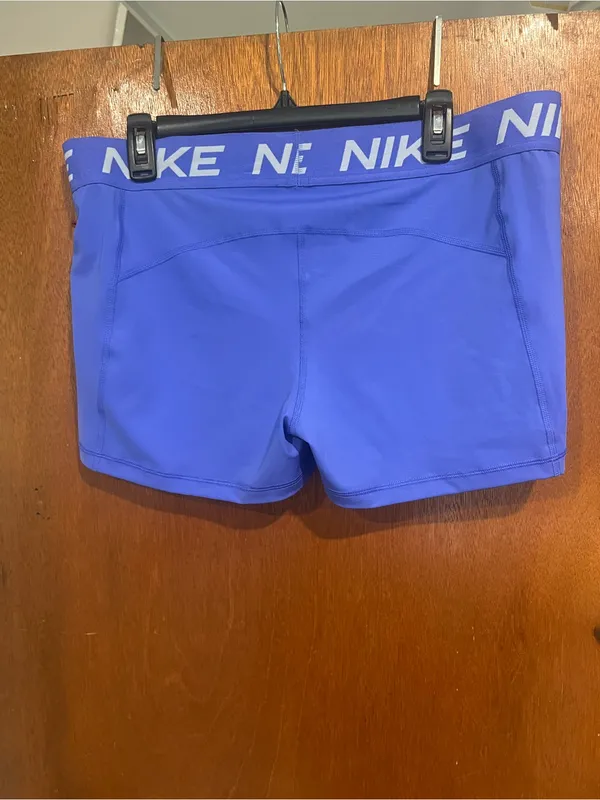 Nike Women’s Blue Elastic-Waist Bike Shorts - Image 4
