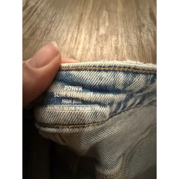 Old Navy Ankle Jeans Womens Size 12 The Power Jean High-Rise Straight Blue Denim - Image 14