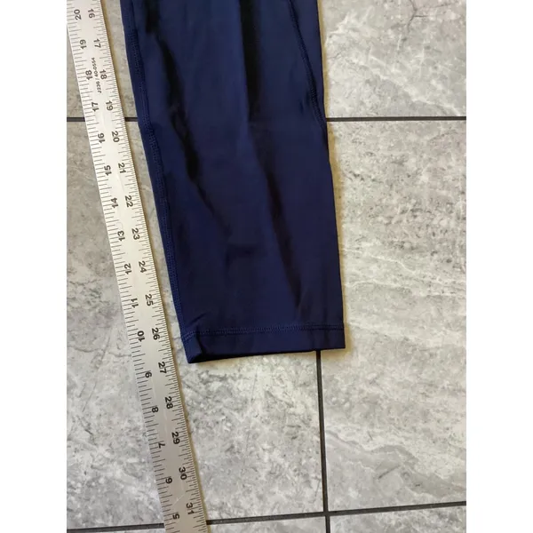 Quince NWOT Ultra-Soft High-Rise Navy Blue Leggings with Pockets Womens Large - Image 7