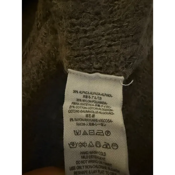 Free People Oversized Slouchy Knit Sweater Women’s M Taupe Brown Alpaca Soft - Image 5