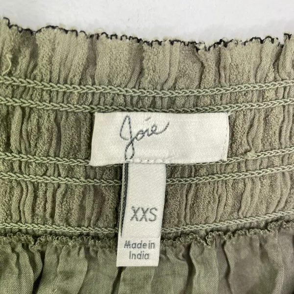 Joie‎ Womens Green Lillianna Mini Dress Size XXS Boho Earthy Casual Summer Boho - Image 4