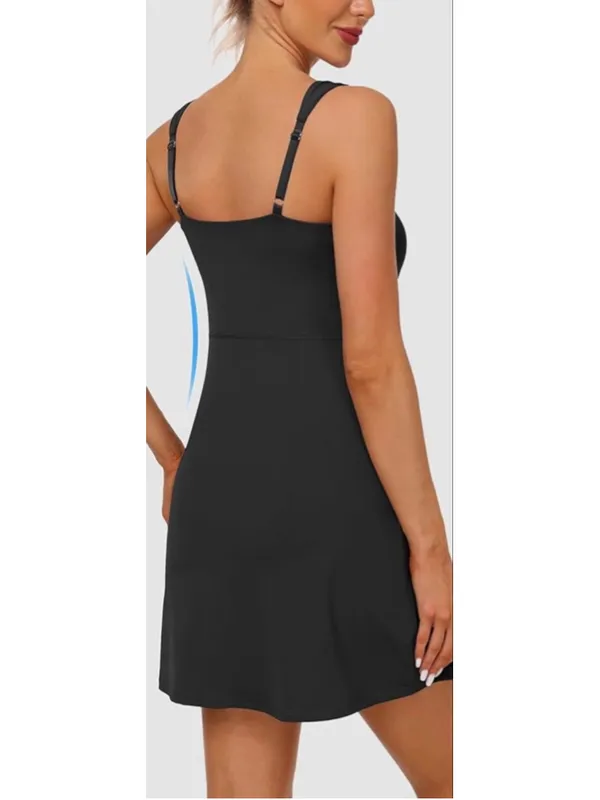 NEW Active Tennis Dress Built in Shorts Adjustable Straps Athletic S - Image 6