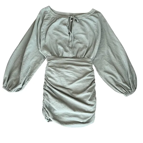 Free People Women’s The Only One Mint Balloon Long Sleeve Mini Dress Size XS - Image 3