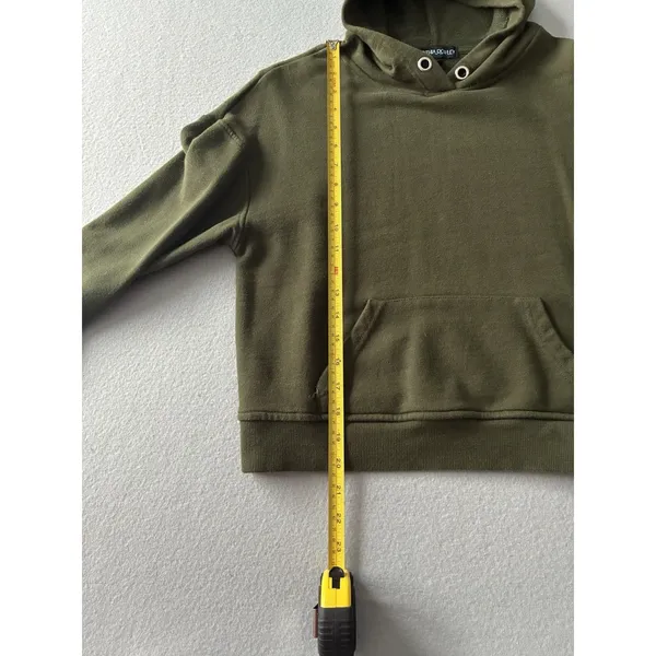 Cynthia Rowley Olive Green‎ Pullover Hoodie Sweatshirt Size Medium Relaxed - Image 6