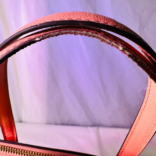 kate spade Coral Pink Leather Dome Tote - Image 11