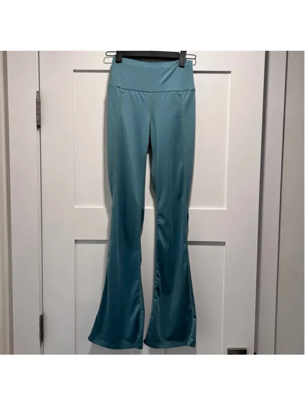 Shein XS Flare Leg Aqua Blue Leggings – Size 2 (b1) - Image 3