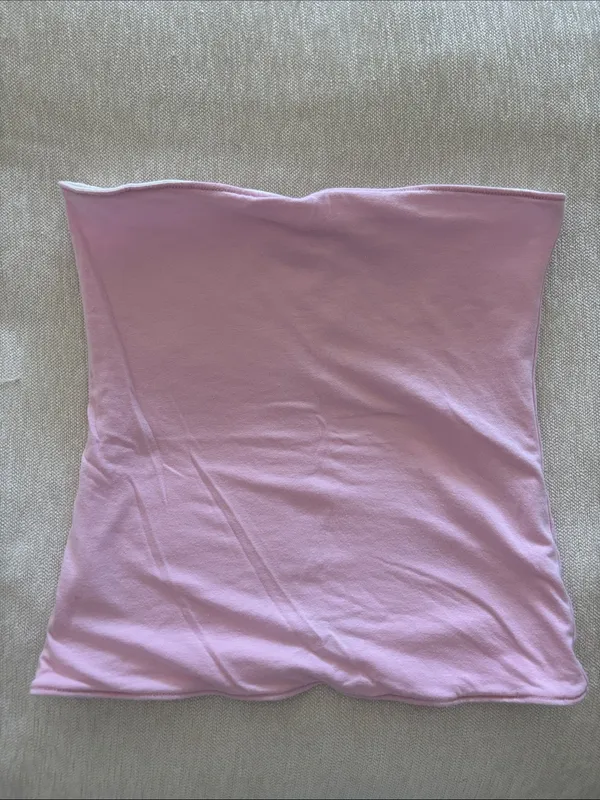 Hollister Tube Top with Pink Hibiscus Print - Image 4