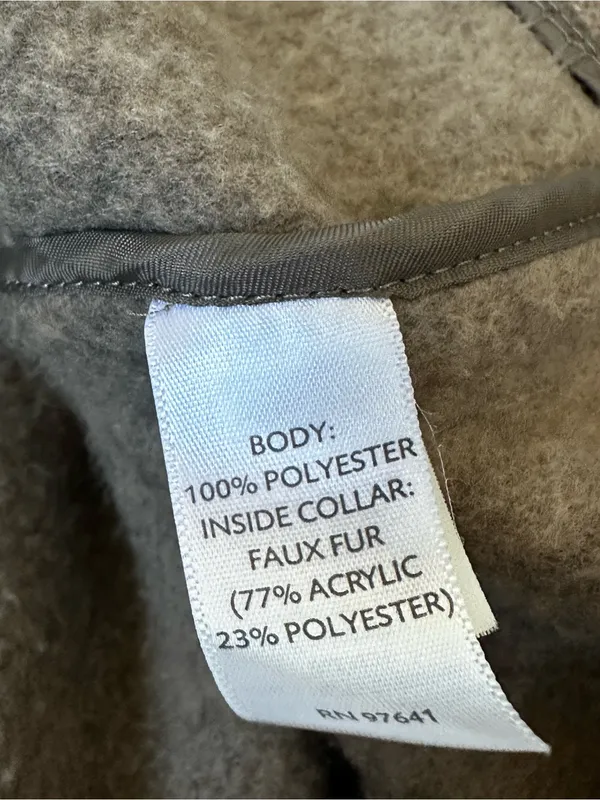J Jill Fleece Pea Coat Jacket Faux Fur Collar Pockets Classic Winter Capsule - Image 3