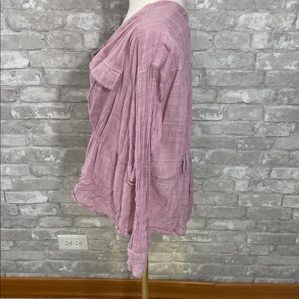 Free People Safari Sheer Wrap Top in mauve - Image 4