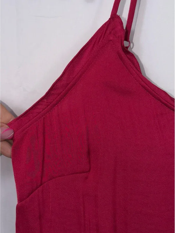 Vince Camuto Fuchsia Cold Shoulder Cami Blouse Size Small - Image 4