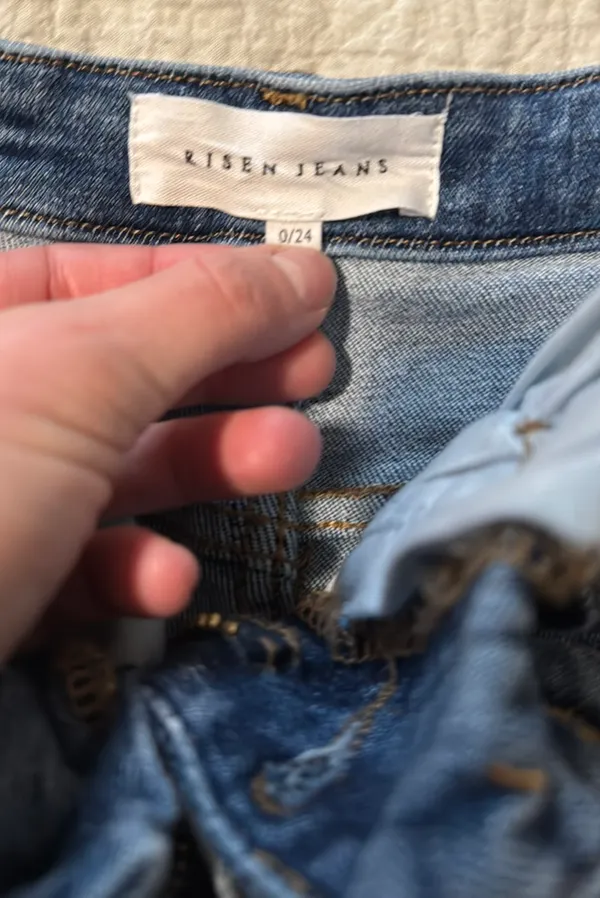 Risen Jeans Faux Foldover Wide Leg jeans - Image 2