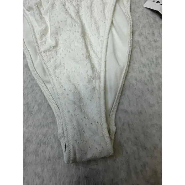 PacSun Eco White Eyelet Ruffle Strappy‎ Bikini Bottom Small NEW - Image 3