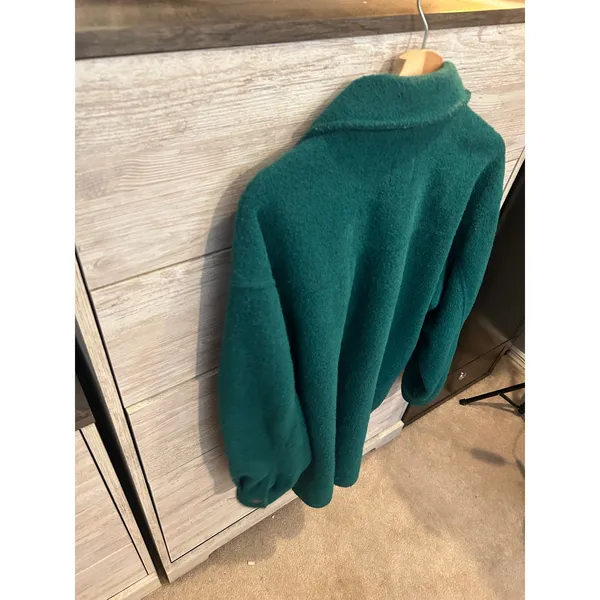 Wild Fable Dark Teal Green Oversized Shacket Button Down Shacket Medium - Image 5