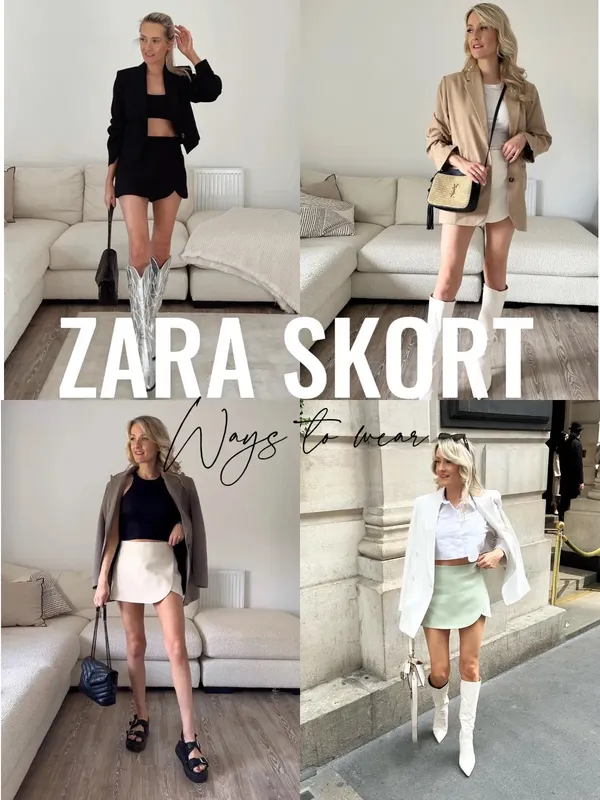 Zara New‼️ High Waisted Skort In Black Size S - Image 4