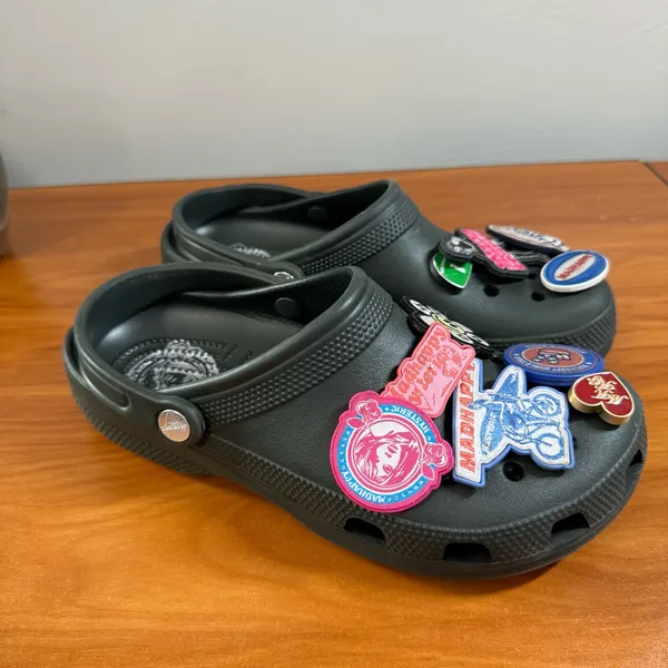 Madhappy x Hysteric Glamour Classic‎ Crocs Clog Jibbitz Black M8 W10 - Image 3