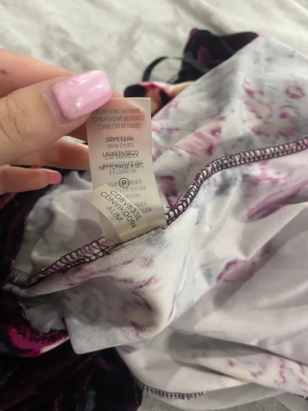 Calvin Klein Velvet Floral Dress Size 4 - Image 13