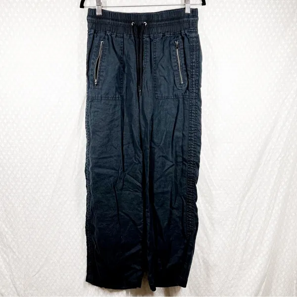 Athleta Black Cabo Linen Wide Leg‎ Pants - Image 2
