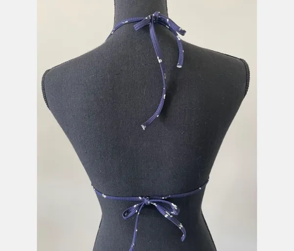 O’Neill Swimwear Sz S Adorable Navy Blue String Bikini Top - Image 2