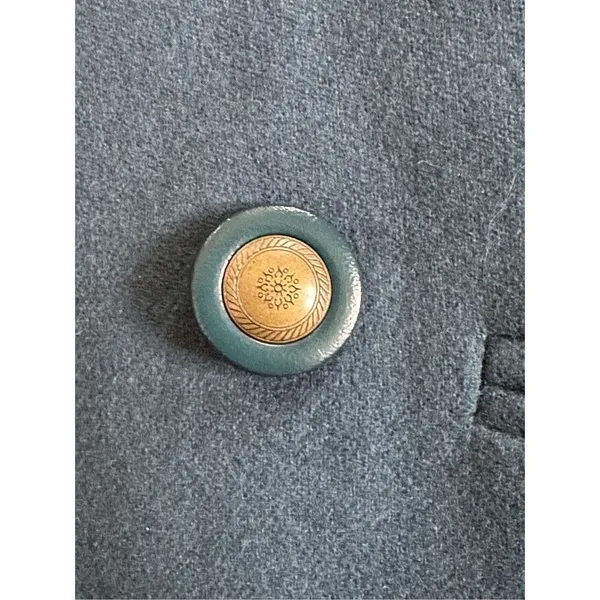Pendleton Teal 100% Virgin Wool Short Blazer womens Sz‎ 6 1 button closur… - Image 5