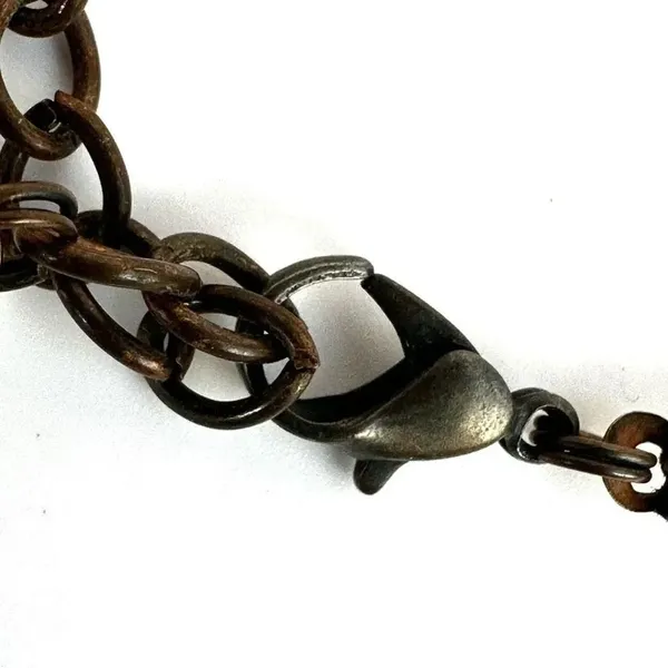 JS gold tone and brown chunky choker necklace - Image 5