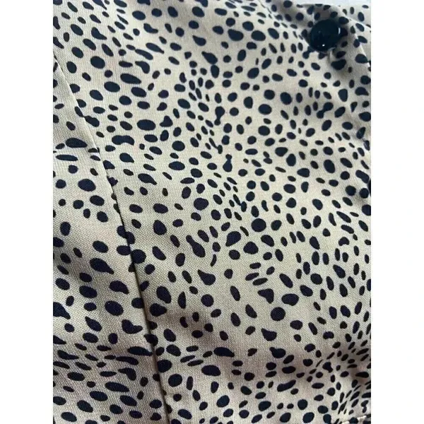 Mod Ref Cheetah Black & Brown Animal Print w/‎ lining A-line dress Size S Small - Image 12