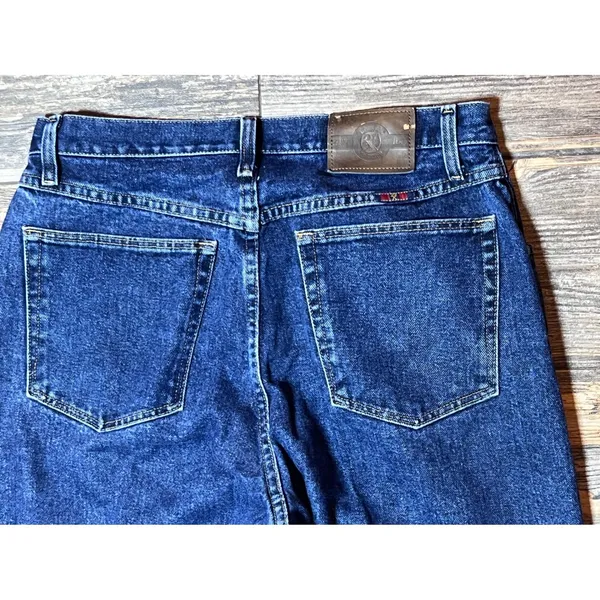 Wrangler 20X Straight Leg Blue Jeans‎ Western Denim Size 14 31x33 Mom Riding VTG - Image 11