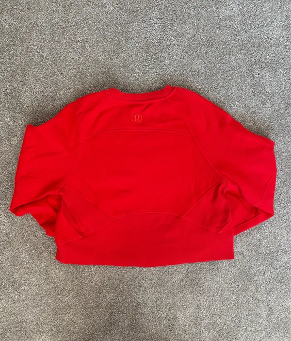Lululemon Scuba Oversized Pullover Wordmark Hot Heat XS/S - Image 4