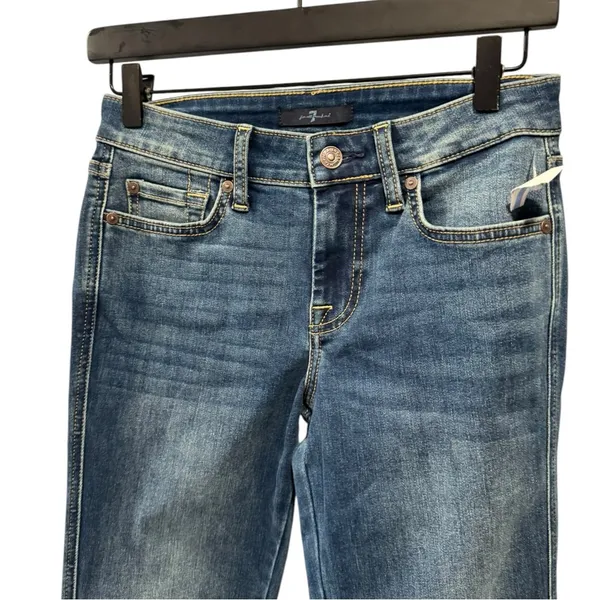 7‎ For All Mankind A Pocket Bootcut Jeans Medium Wash 26 High Rise - Image 7