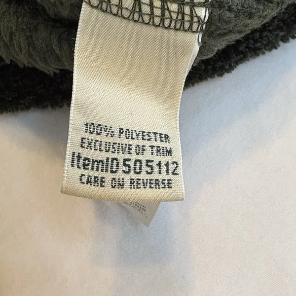 LL Bean Women Sweater Medium Green High Pile Fleece Pullover Sweatshirt Outdoors - Image 6
