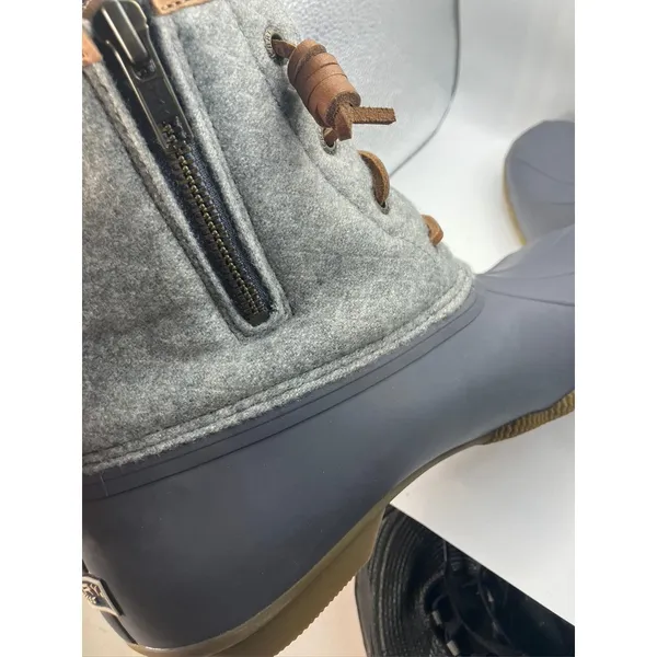 Sperry Saltwater Duck Boots Womens‎ 10 Grey Wool Blend STS82475 - Image 10