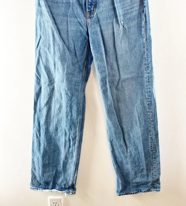 Abercrombie The 90's Relaxed Straight Leg Jeans High Rise Blue 6 / 28 - Image 9