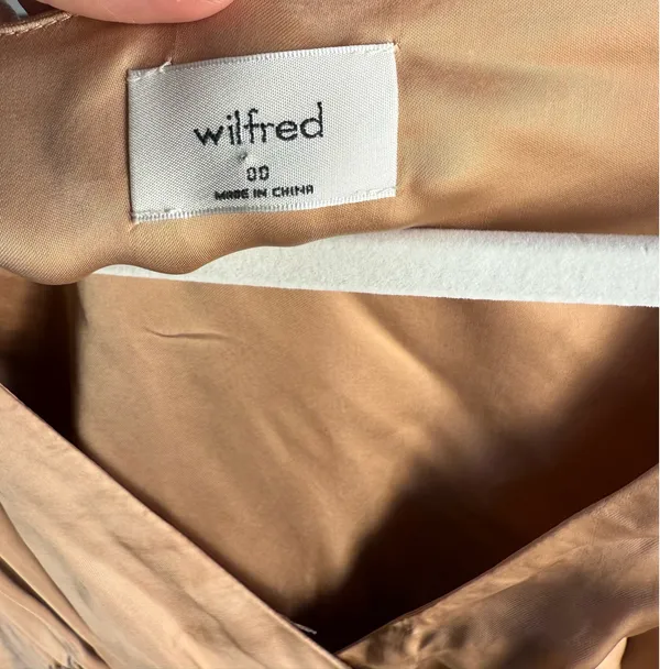Aritzia Wilfred silk long sleeve mini dress - Image 3