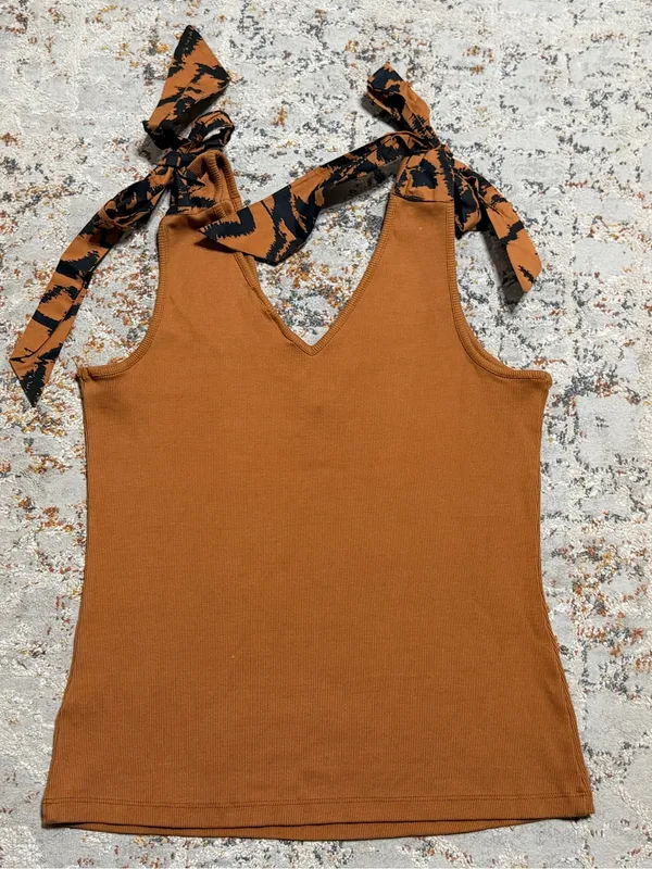 Maeve by Anthropologie The Rafaela Bow-Tie Tank size Large - Image 10