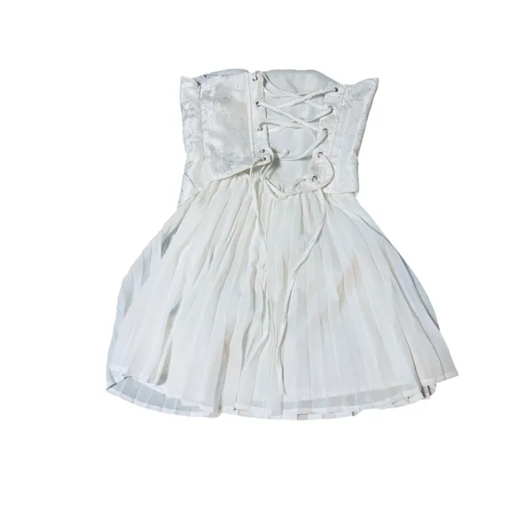 NWOT Lulus Size Small Laubrey White Floral Jacquard Mini Dress Formal Glam - Image 7