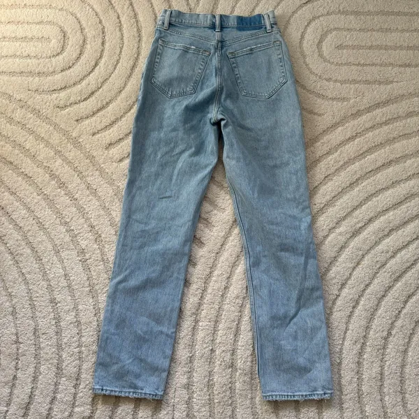 Abercrombie & Fitch The 90’s Straight Ultra High Rise Criss Cross Waist Size 27 - Image 4