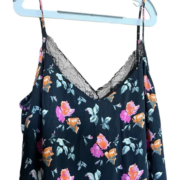 Womens Zara Trafaulo Floral Print Lace Detail Sleeveless Midi Slip Dress - Sz S - Image 3