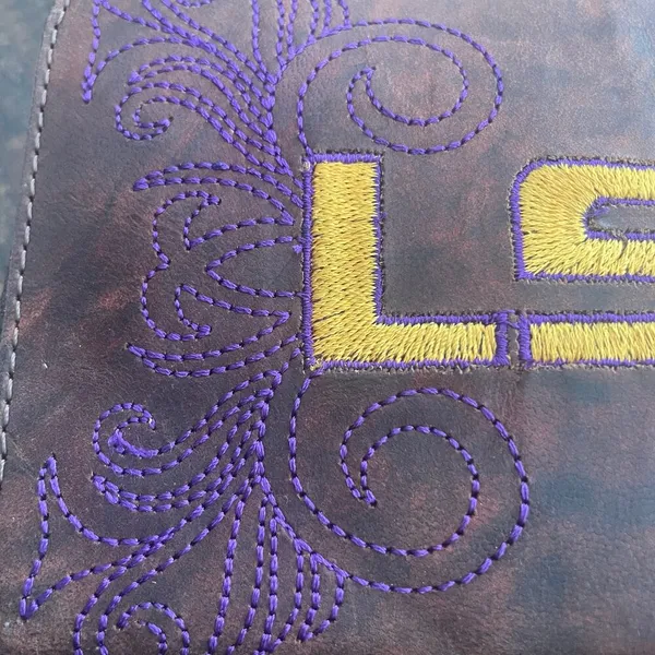 LSU Zip Around Wristlet Small Clutch Louisiana State University Tigers Y2K Style - Image 3