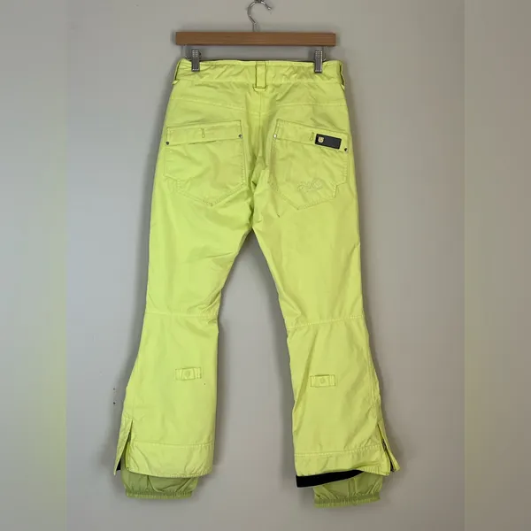Burton Women's FLY PT Blue‎ Snowboarding Pants Dryride Size Small Yellow - Image 5