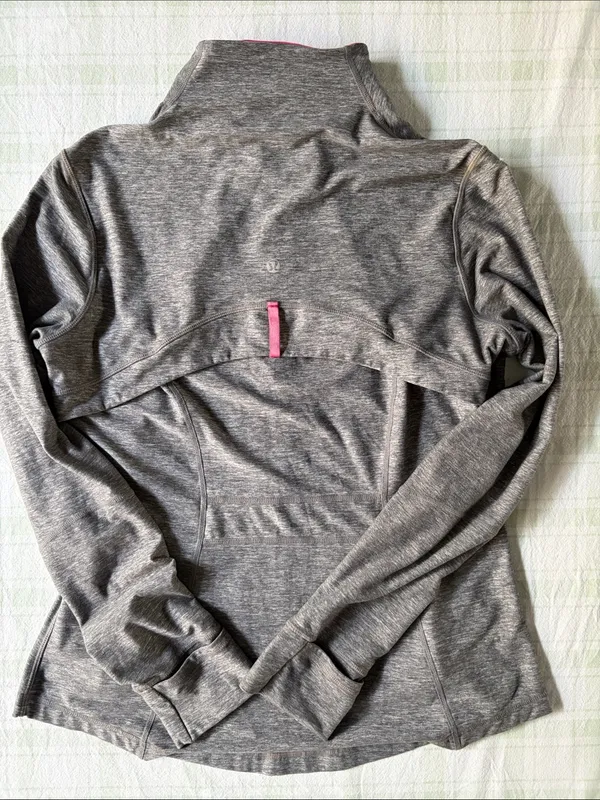 Lululemon Define Gray & Pink Active Zip-Up Jacket - Image 8
